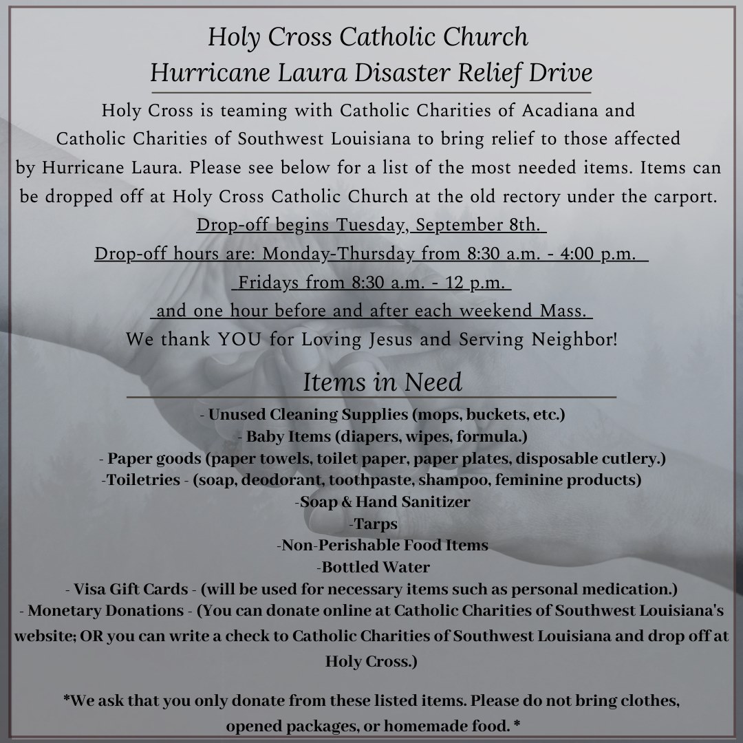 Holy Cross Catholic Church Supply Drive.jpg