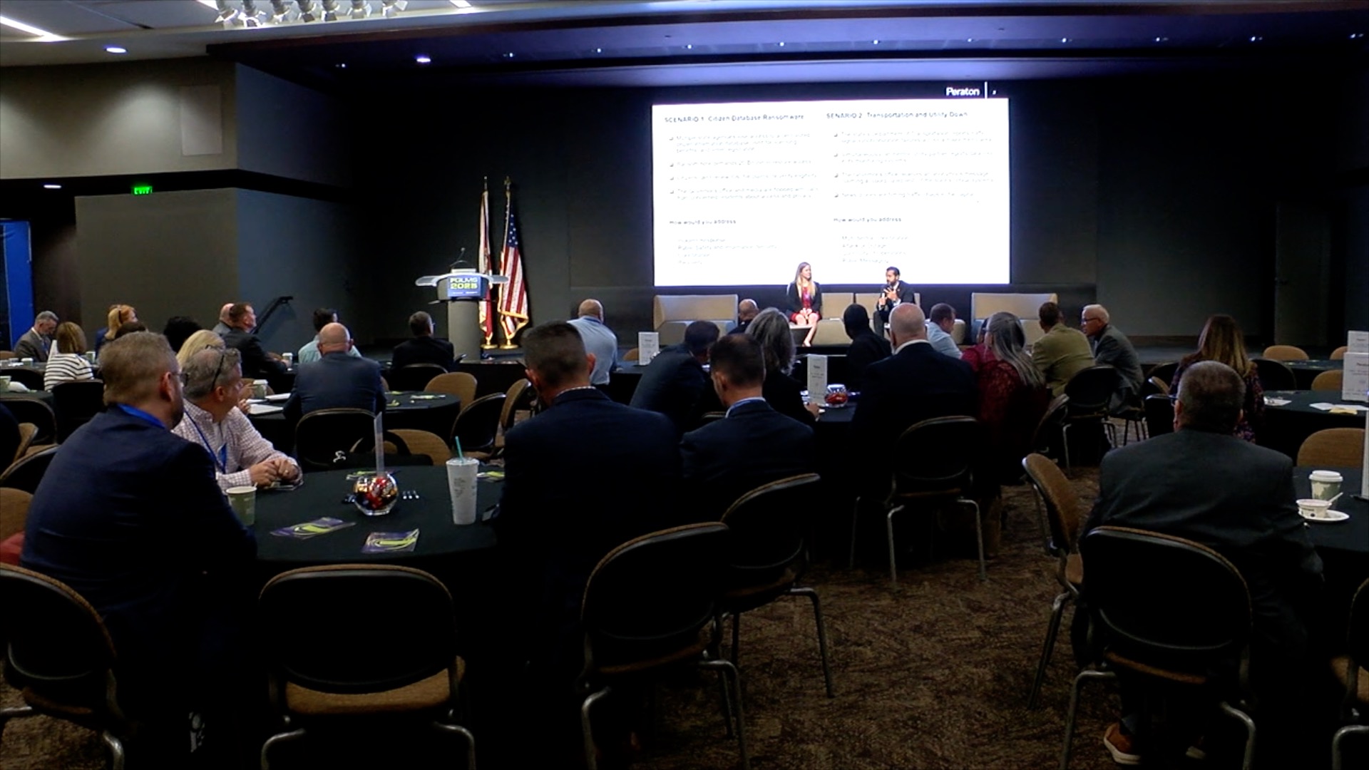 Panelist speaking to guest during a breakout session