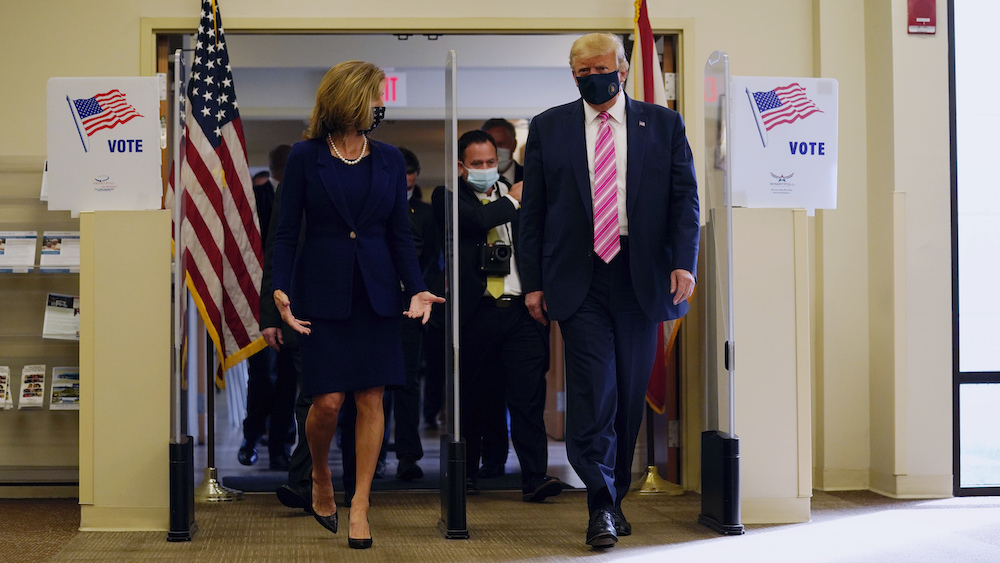 President Donald Trump casts his ballot early and in-person in Florida
