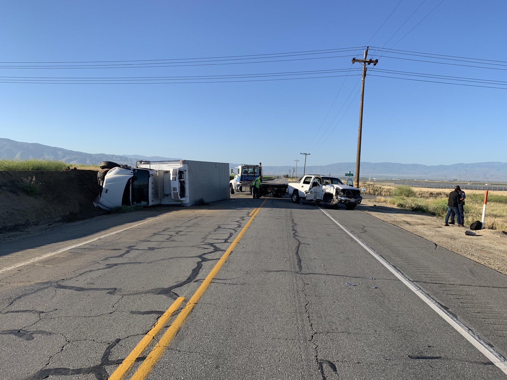 Overturned Semi on Comanche Dr at Panama Ln
