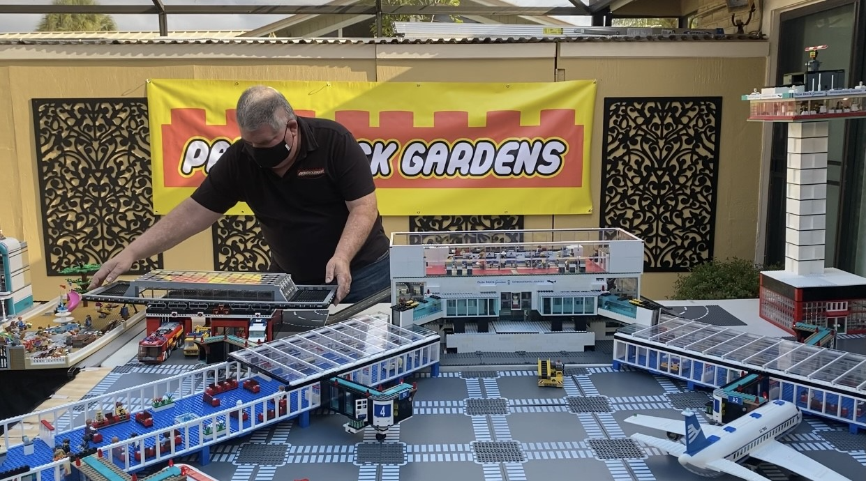 Matthew Perlman puts together 'Palm Brick Gardens' Lego city