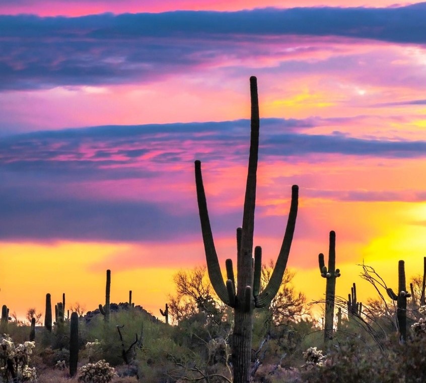 Sunset pretty desert weather