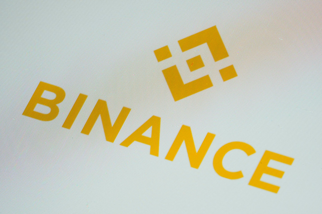 The Binance logo is seen on a smartphone, Feb. 28, 2023, in Marple Township, Pa. 