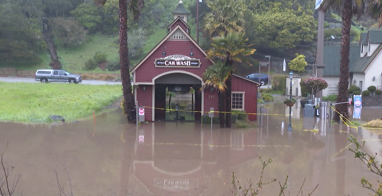 Cambria flooding during 2023 winter storms