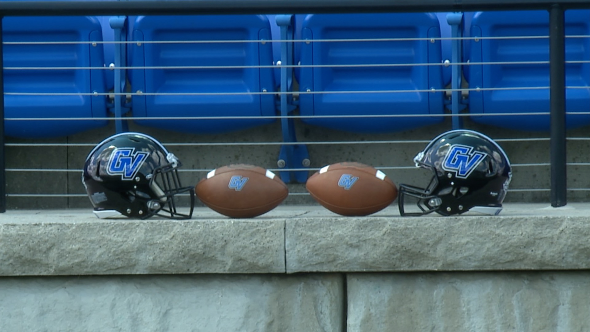 GVSU Football helmets