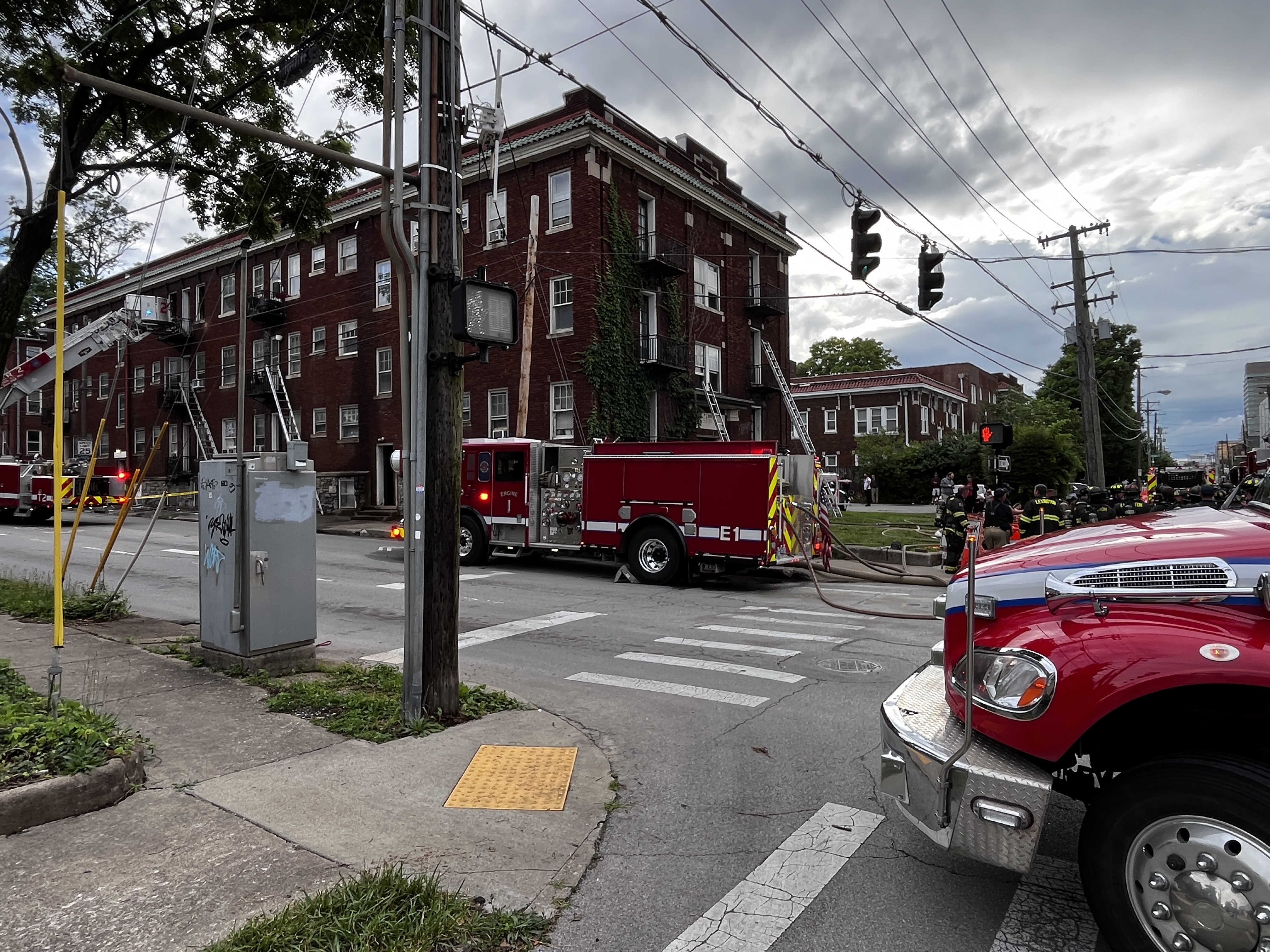 Several people displaced from an apartment complex on E High Street following a fire