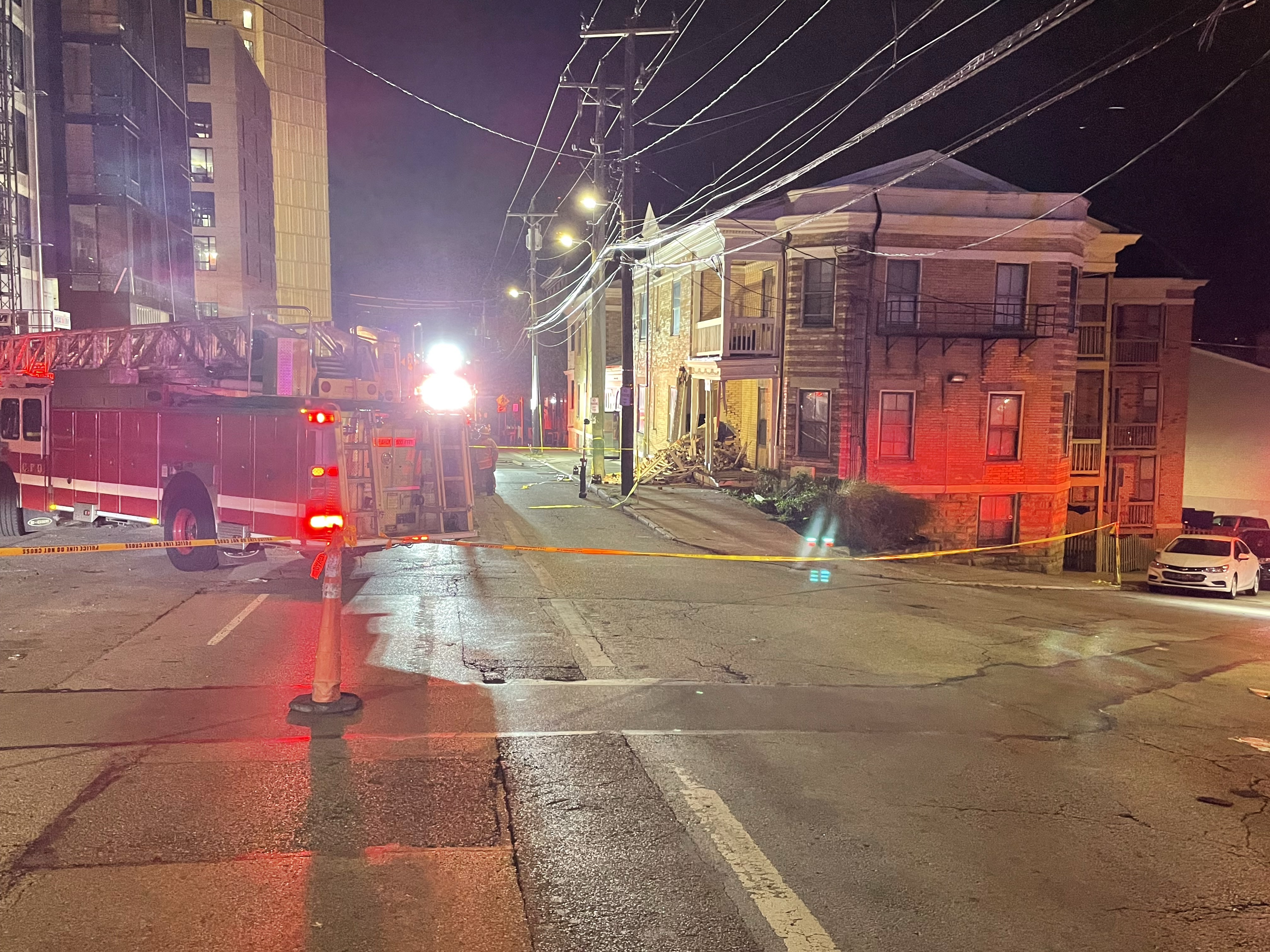 West McMillan Car into building 
