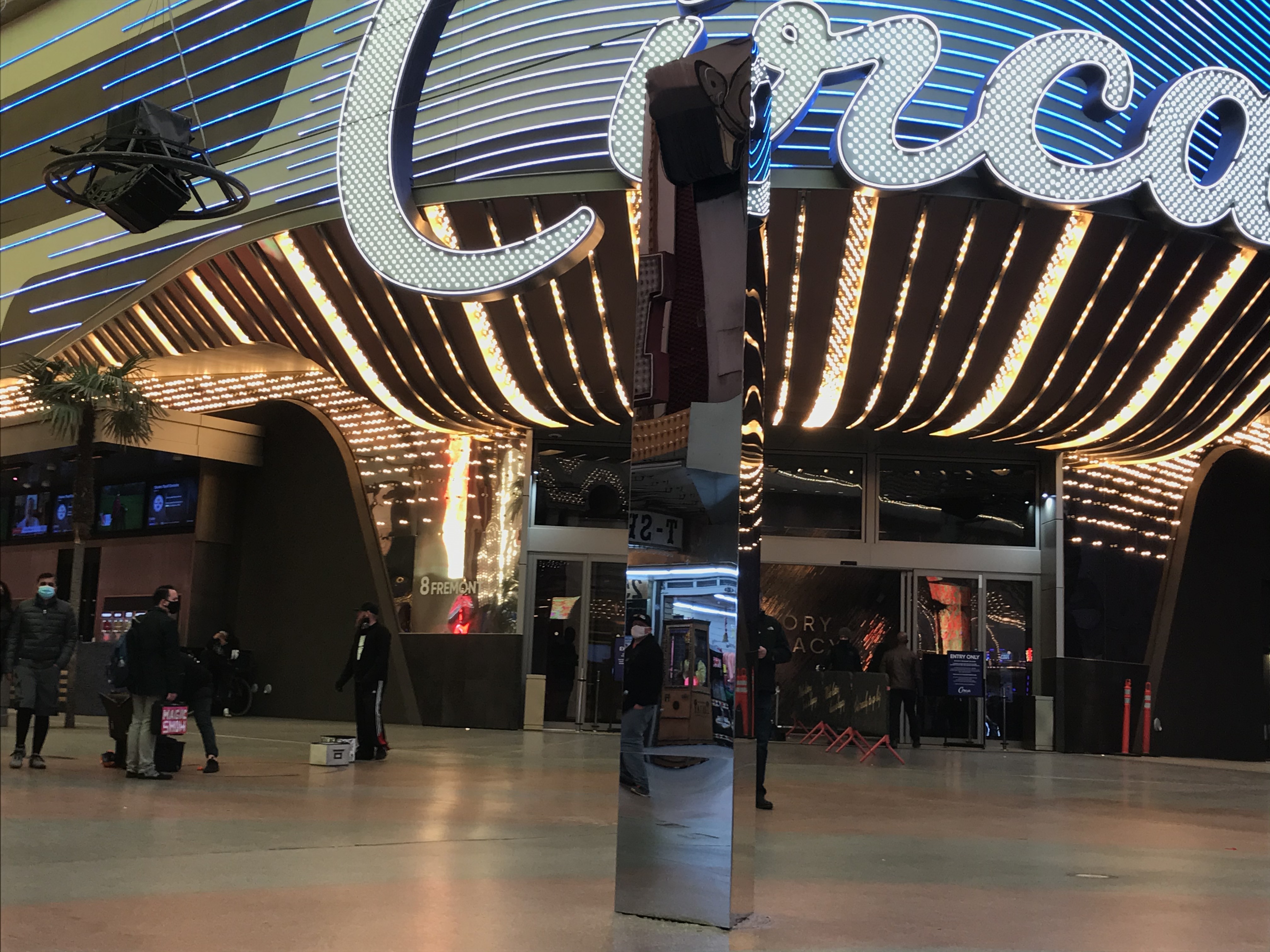 Monolith appears in downtown Las Vegas on Fremont Street