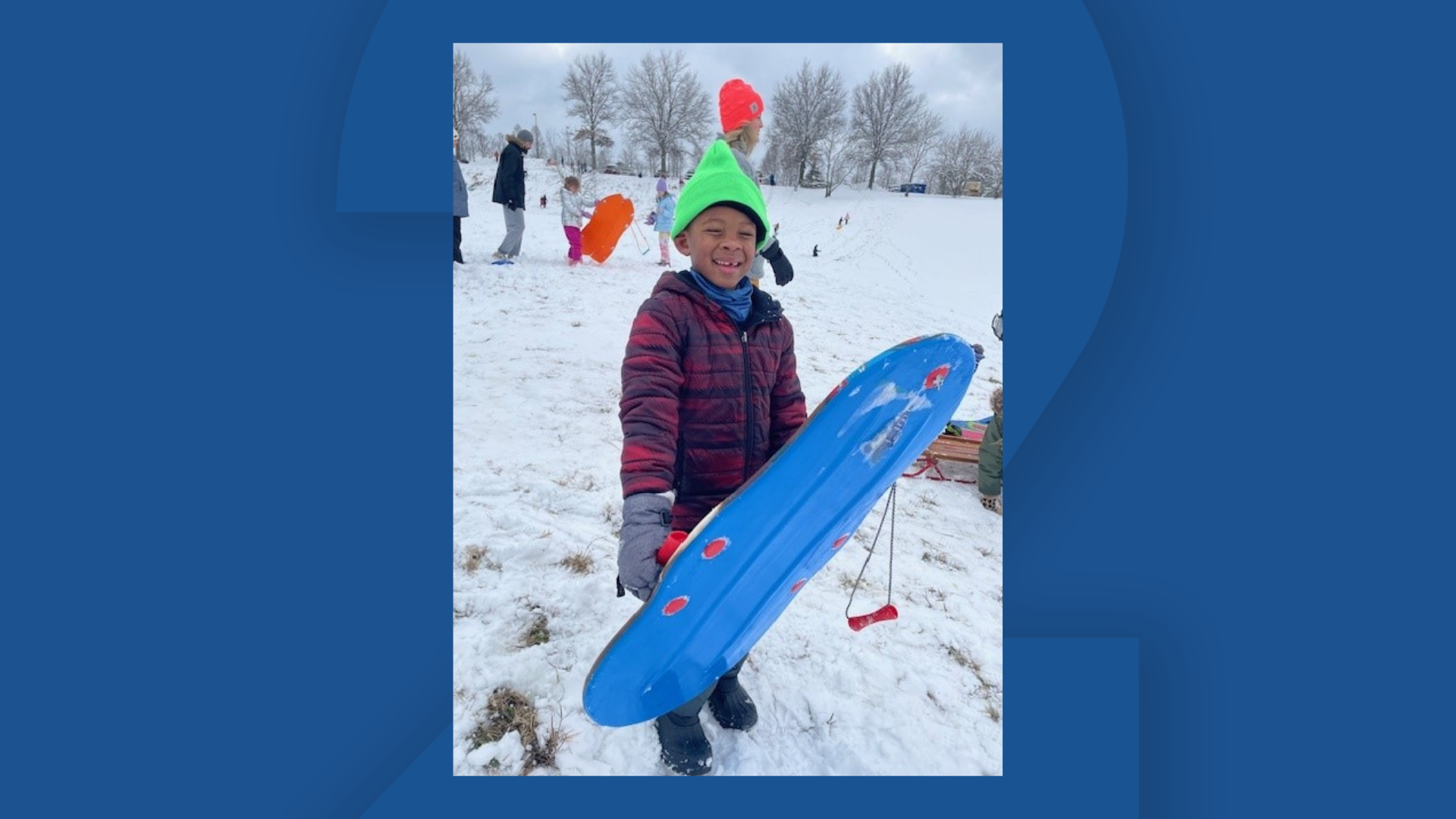 Families take full advantage of the rare snow day and Friday's winter wonderland