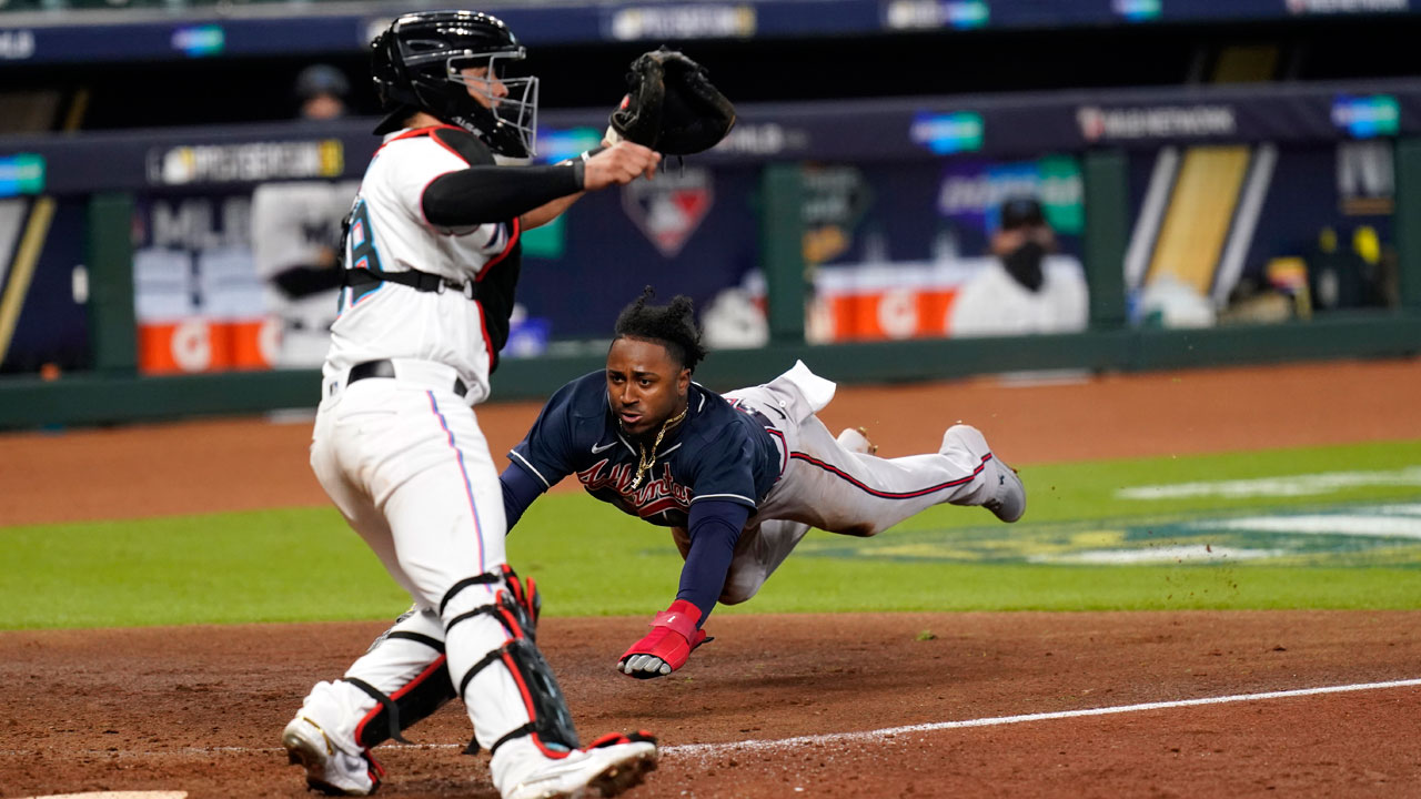 Ozzie Albies and Jorge Alfaro 