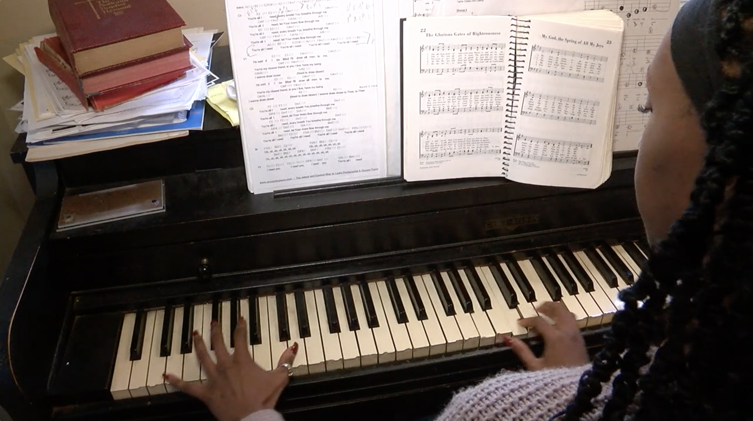 Playing a player piano