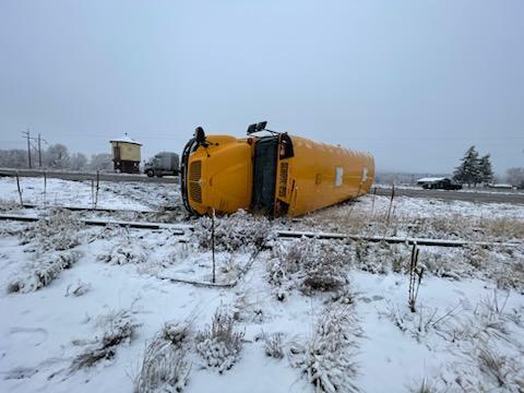 Rolled School Bus South Fork