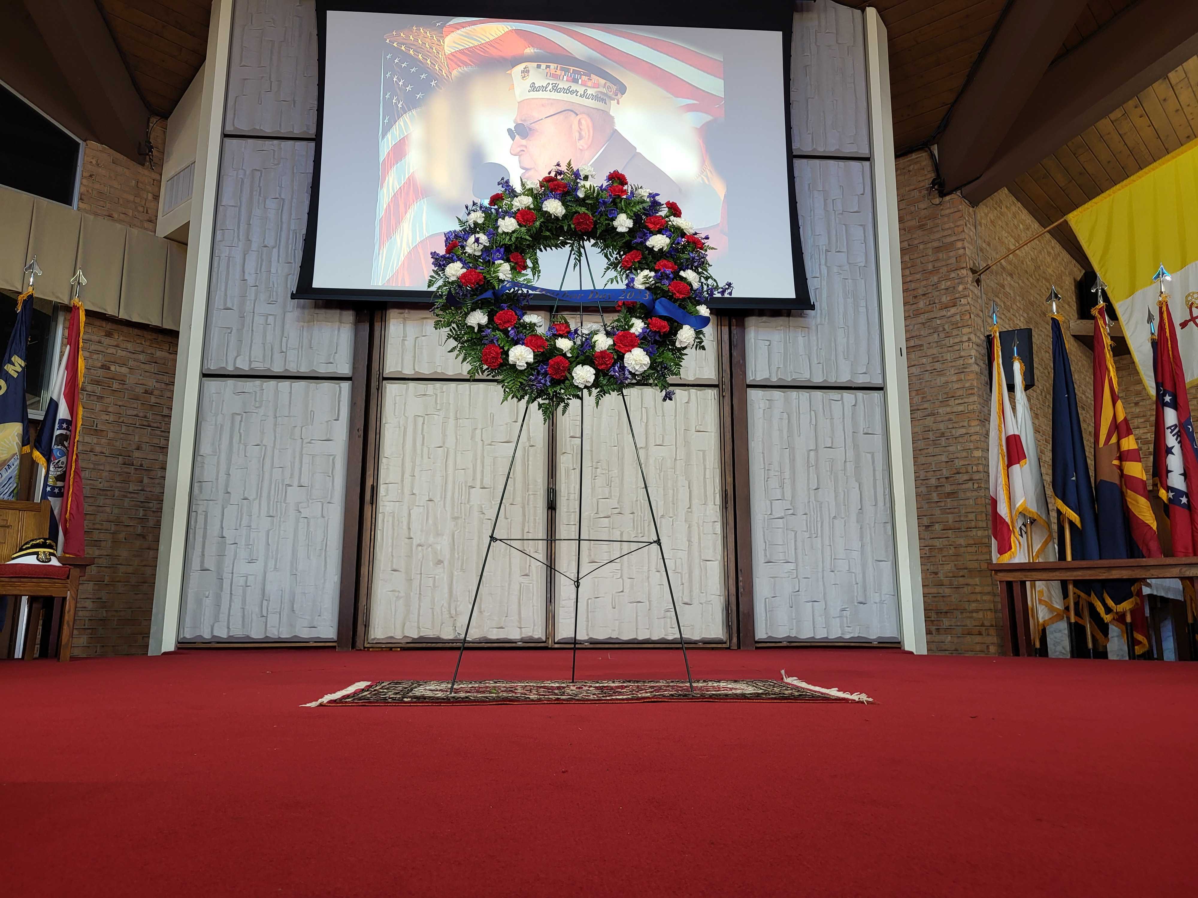 JEB Pearl Harbor remembrance wreath 2023