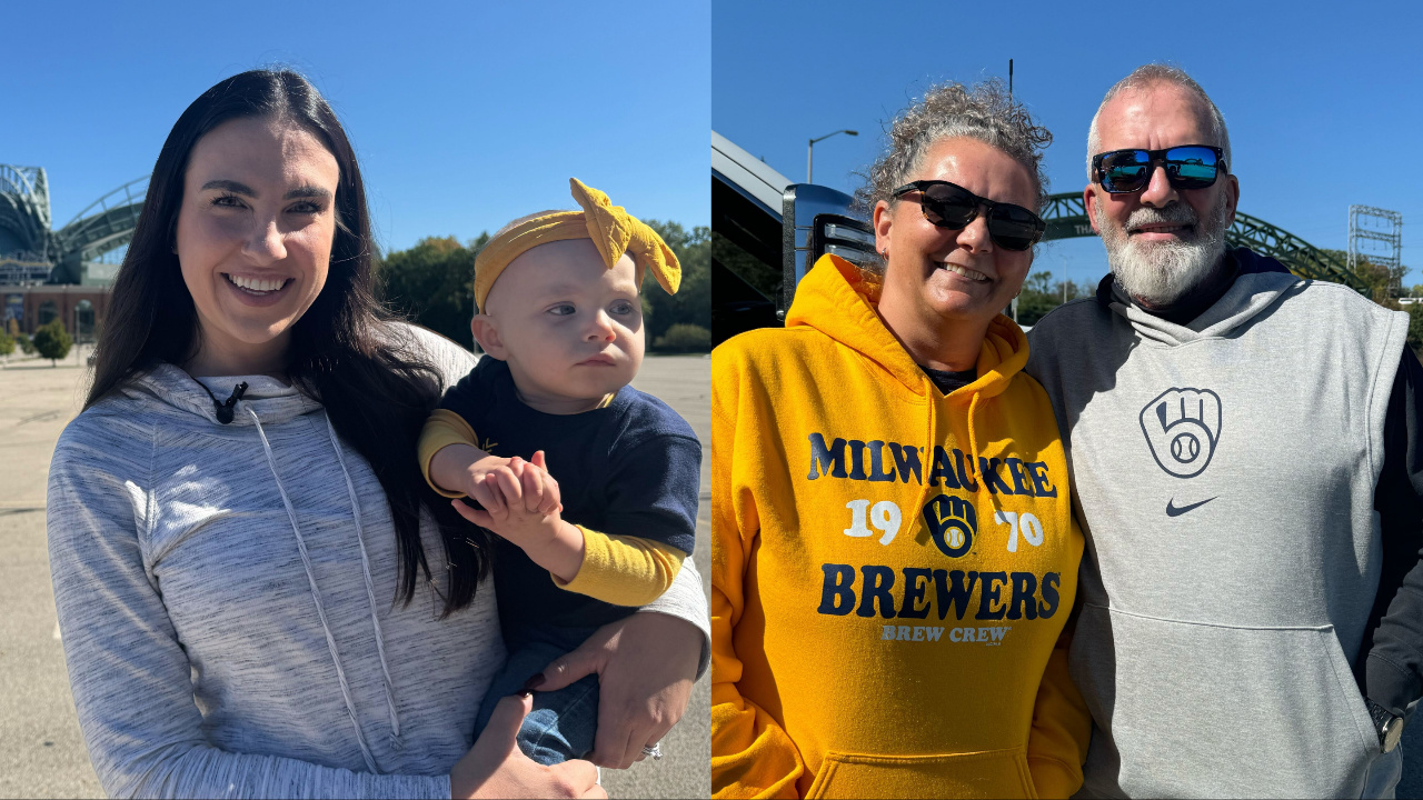 Brewers fans flock to AmFam for Game 1 of the Wild Card series. 