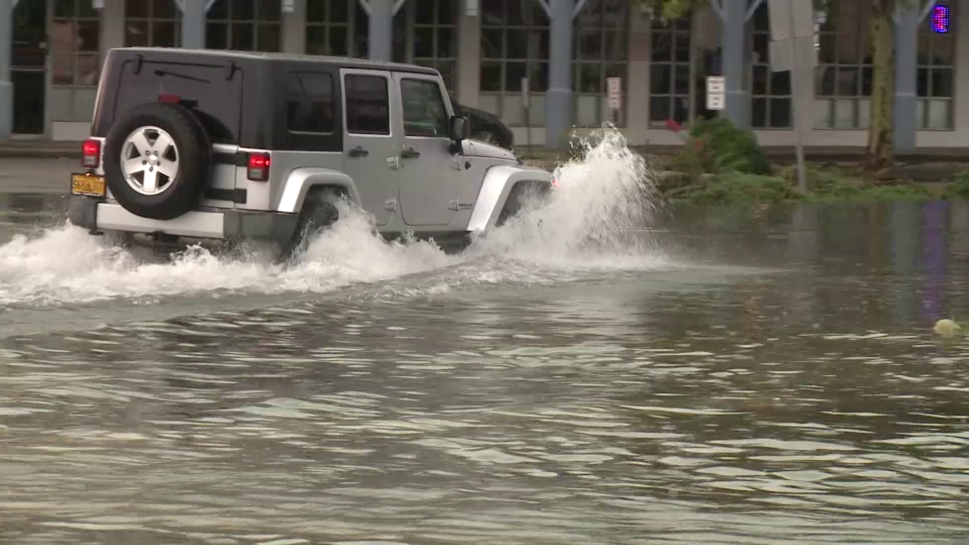 Flooded street Norfolk