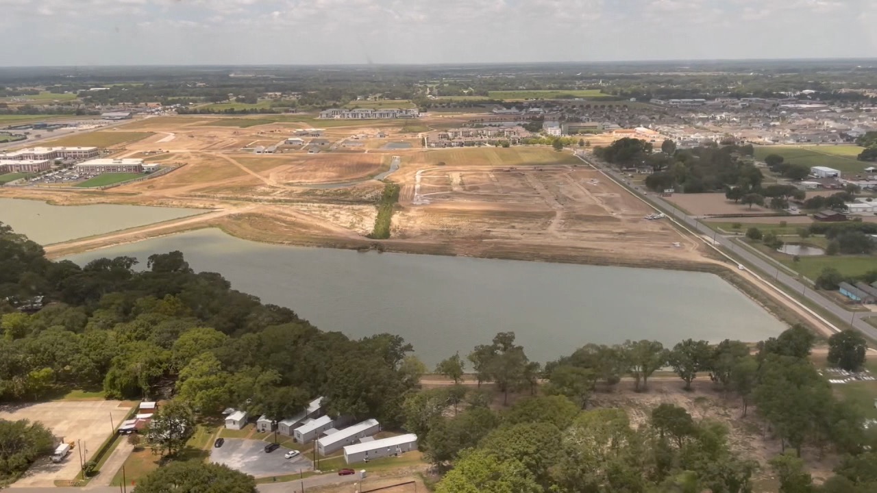 Retention ponds over Youngsville 