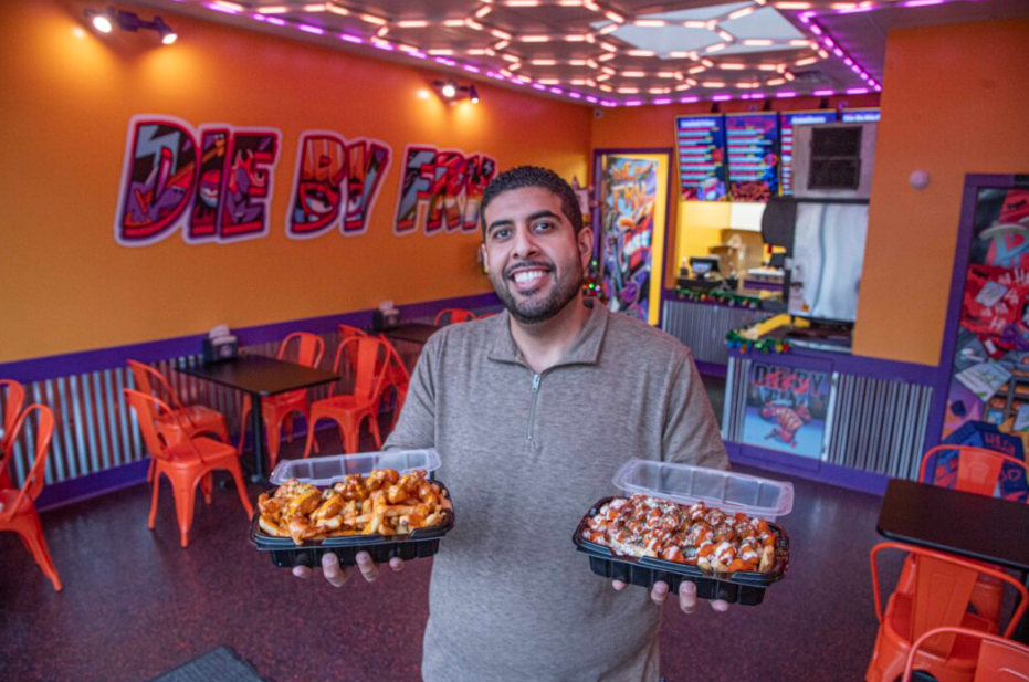 Owner Ed "Fatty" Maksher inside the newly opened Die By Fry on Brookland Park Blvd. 