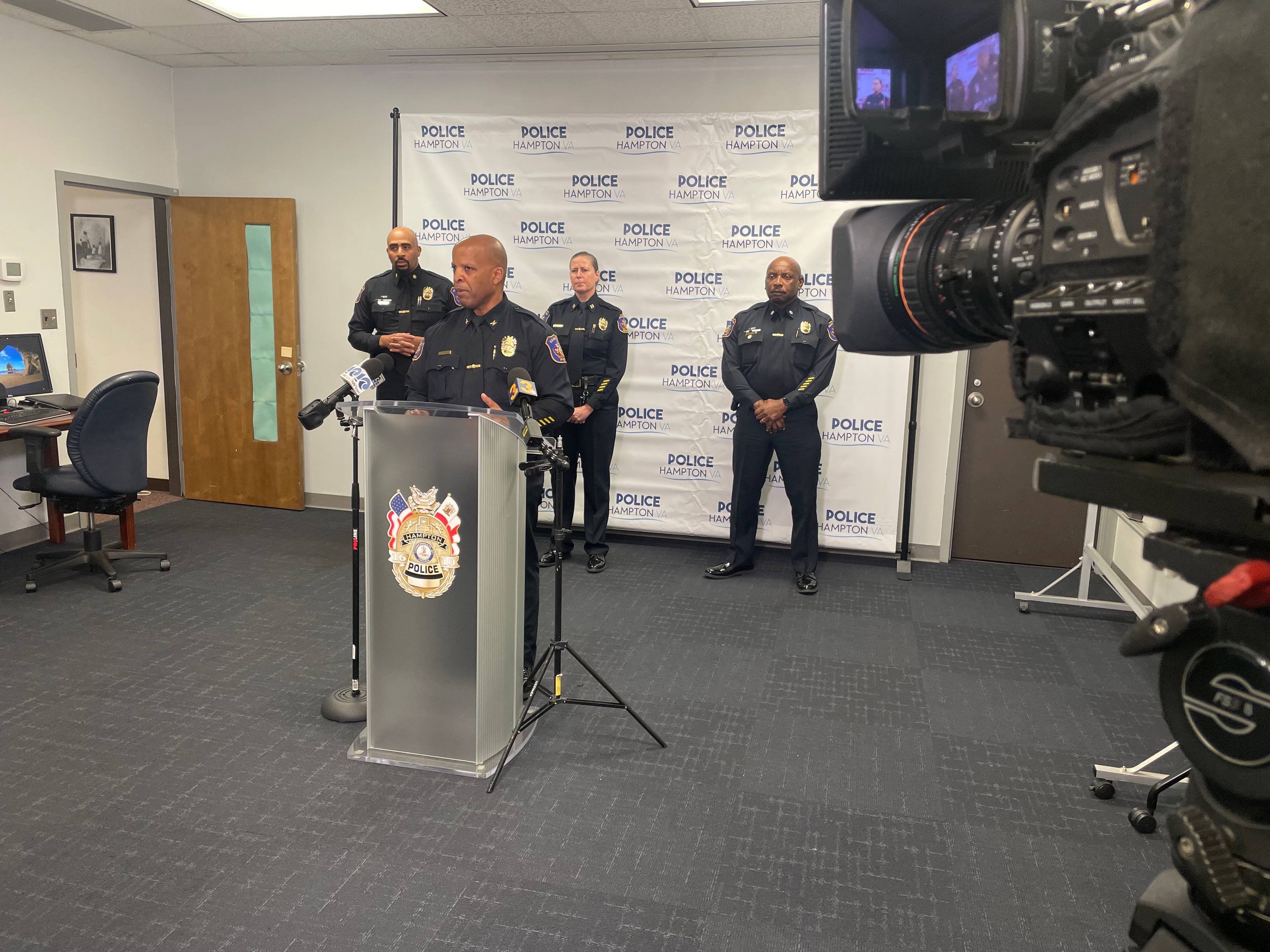 Hampton police hold press conference following recent violence