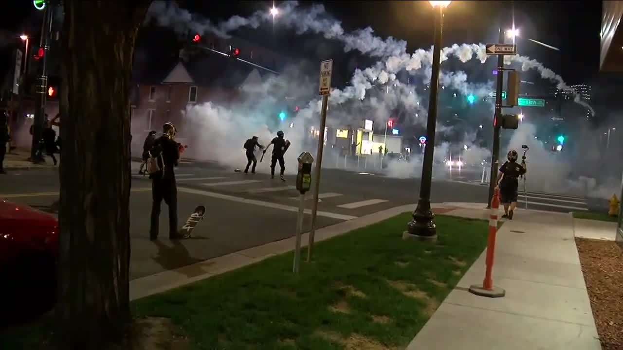People break windows, start fires in downtown Denver Saturday night; 8 arrested