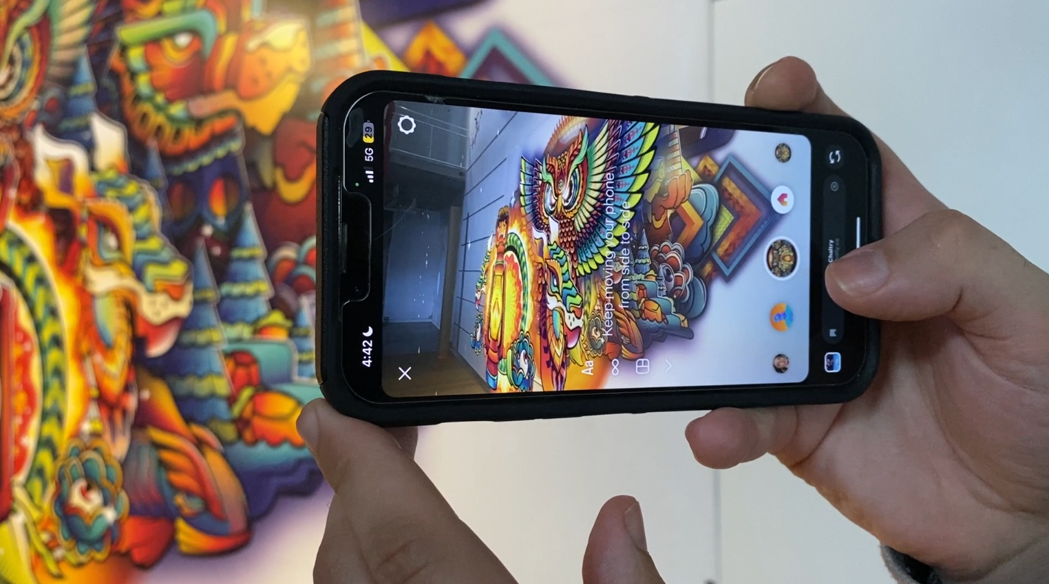 Elliot Chaltry Demonstrates how his AR Mural Comes to Life