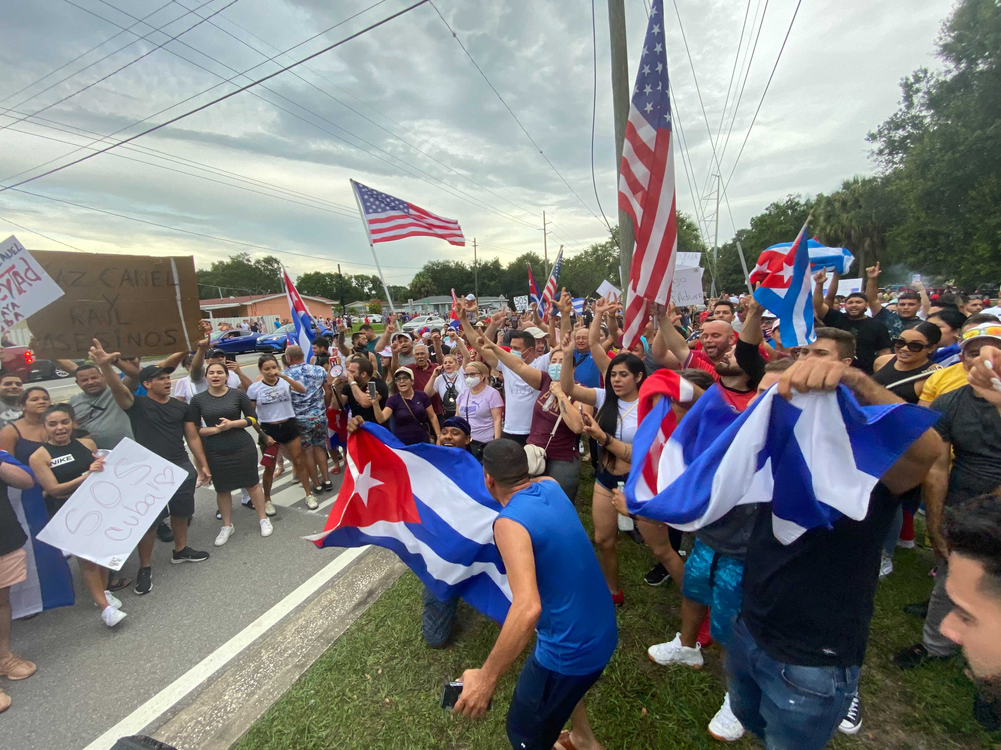 Cuban protests in Tampa
