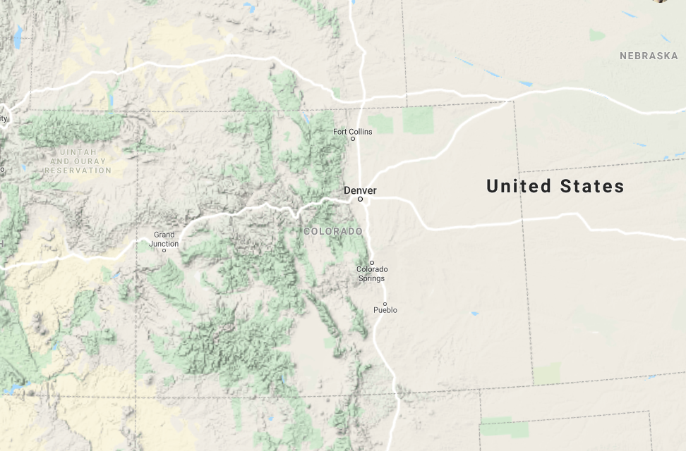 Colorado Google Maps map