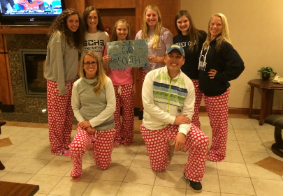 Coach VanStee with students