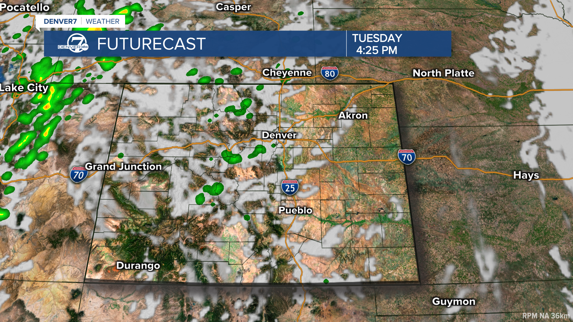Isolated showers expected for Tuesday