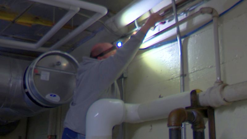 Frozen pipes at Whittier Elementary School