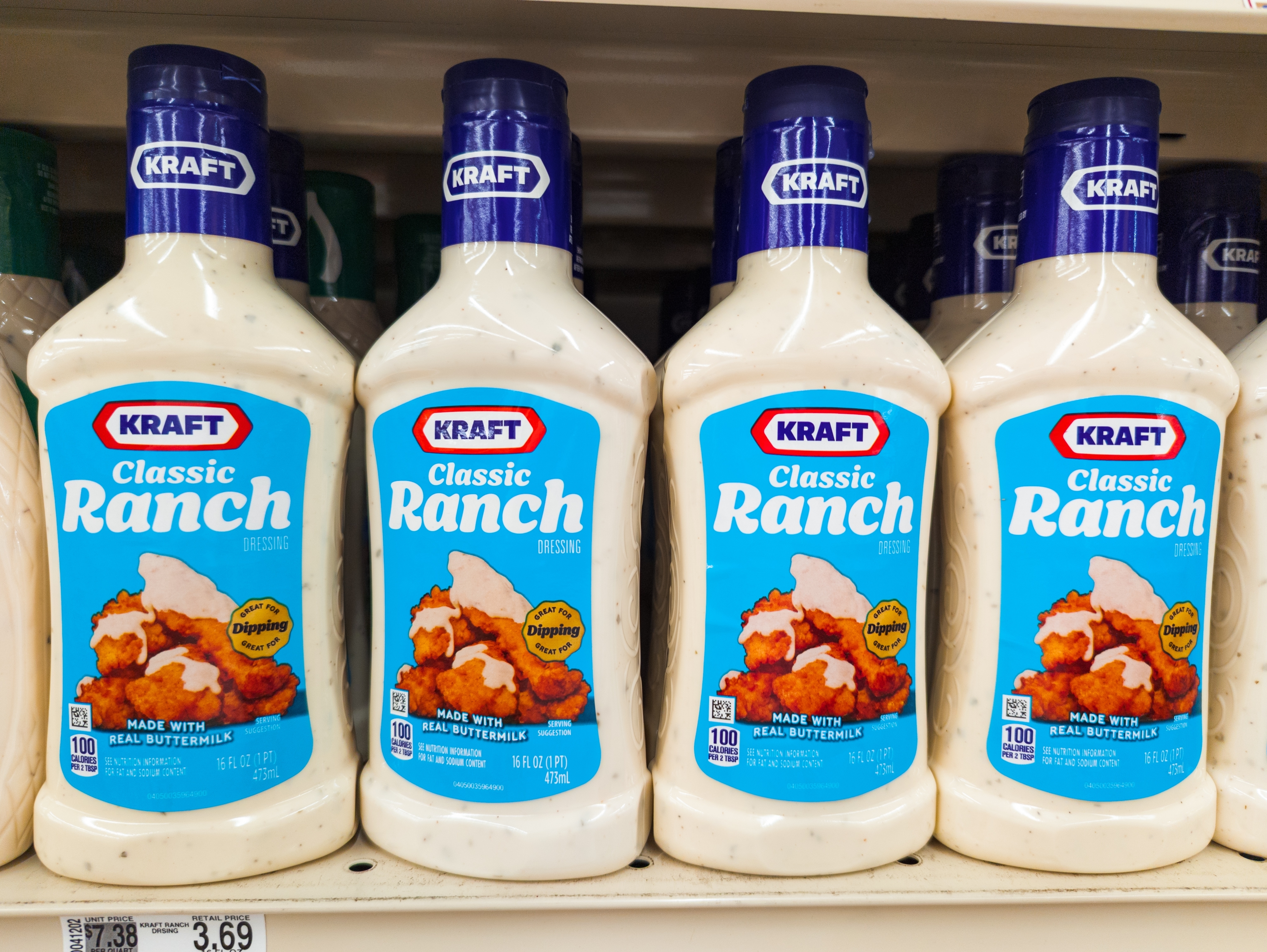 Cary,,North,Carolina,-,March,10,2025:,Kraft,Ranch,Bottles
