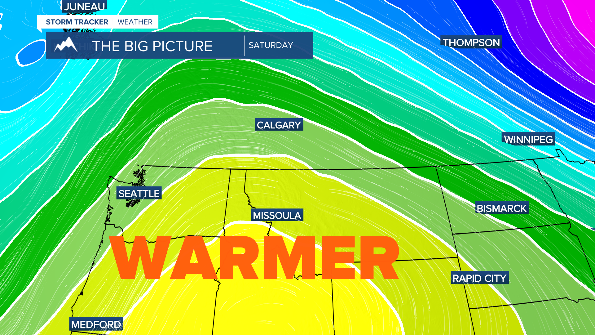 High pressure moves in this weekend