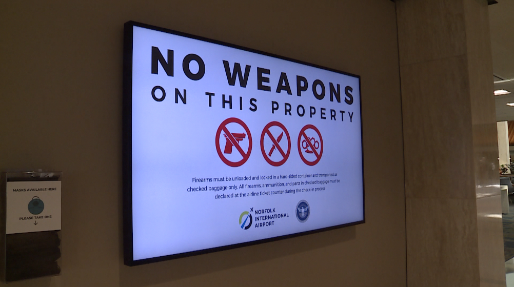 Record-breaking 27 guns seized at Norfolk International Airport in 2022