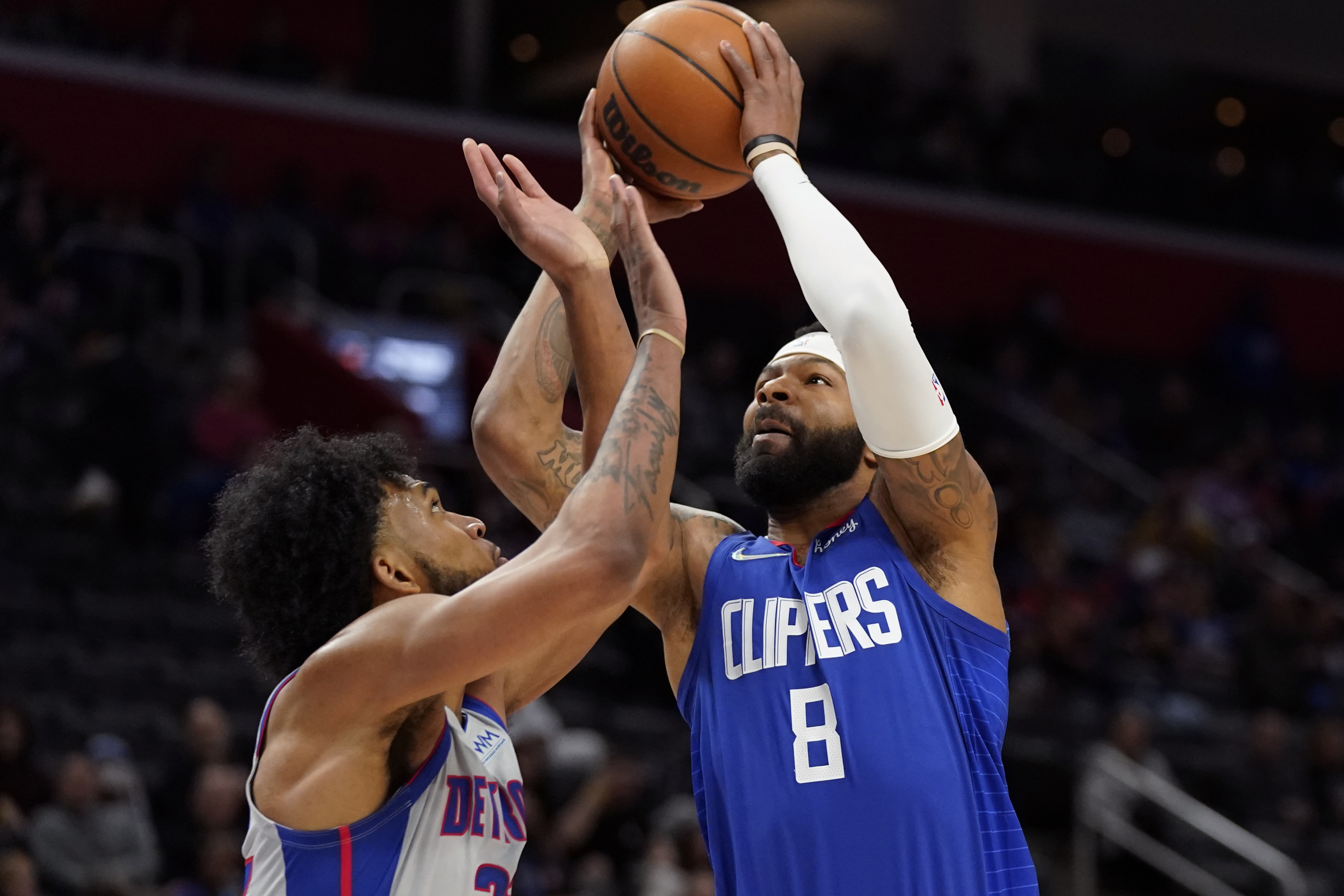Marcus Morris Clippers Pistons Basketball