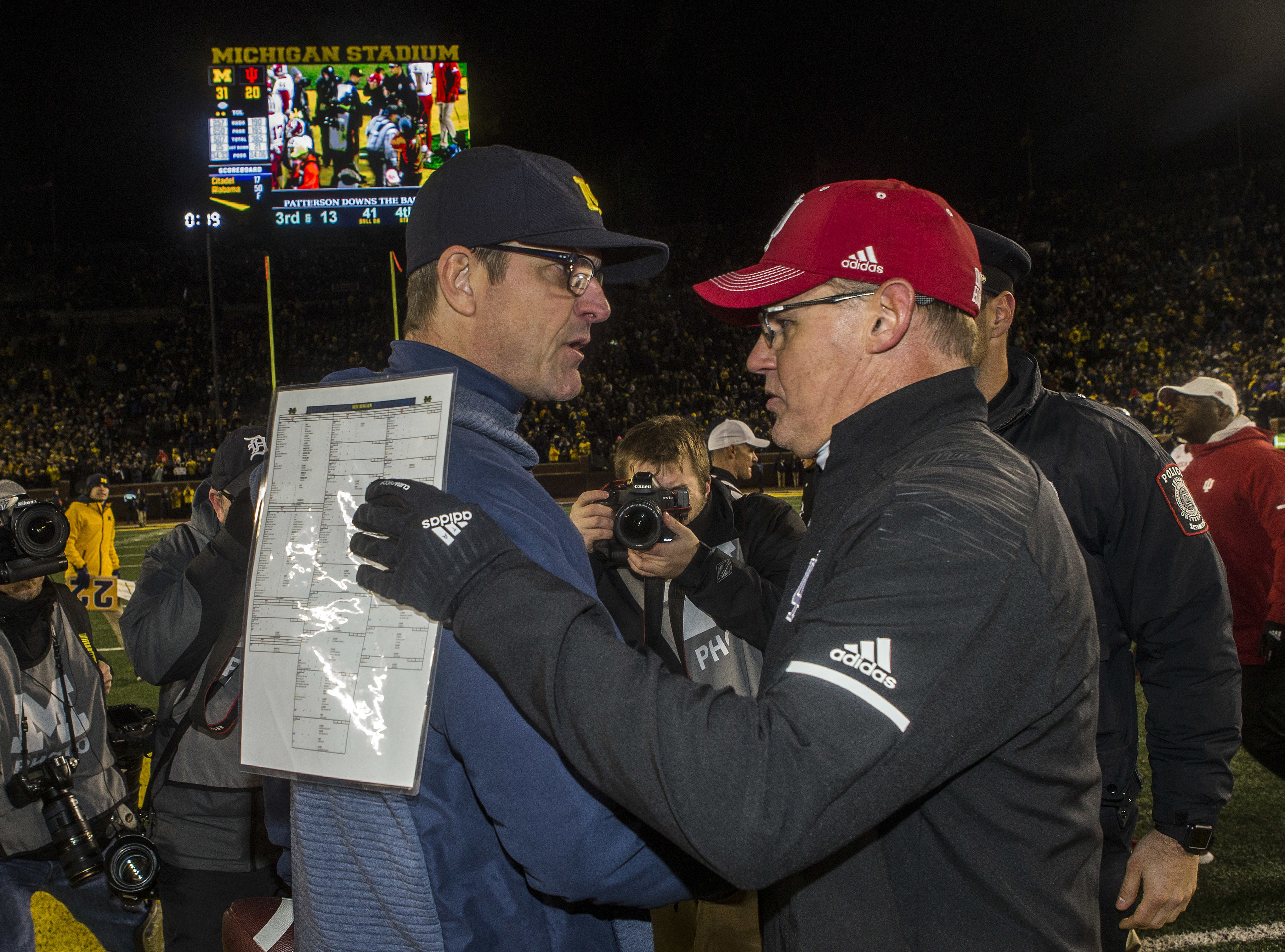 Harbaugh created Big Ten's plan for Week 9 crossover game, Indiana's Allen says