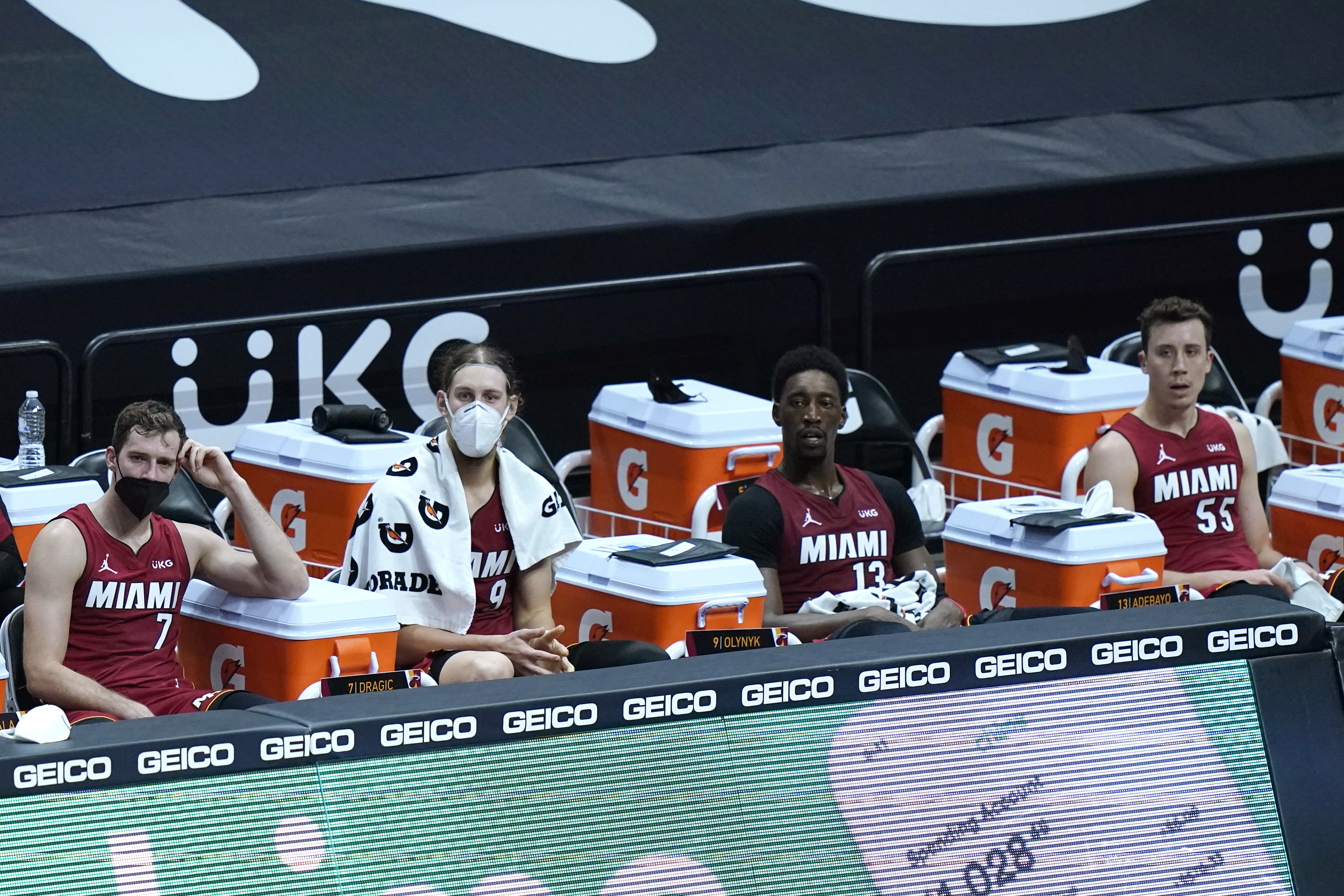 Goran Dragic, Duncan Robinson, Kelly Olynyk, Bam Adebayo