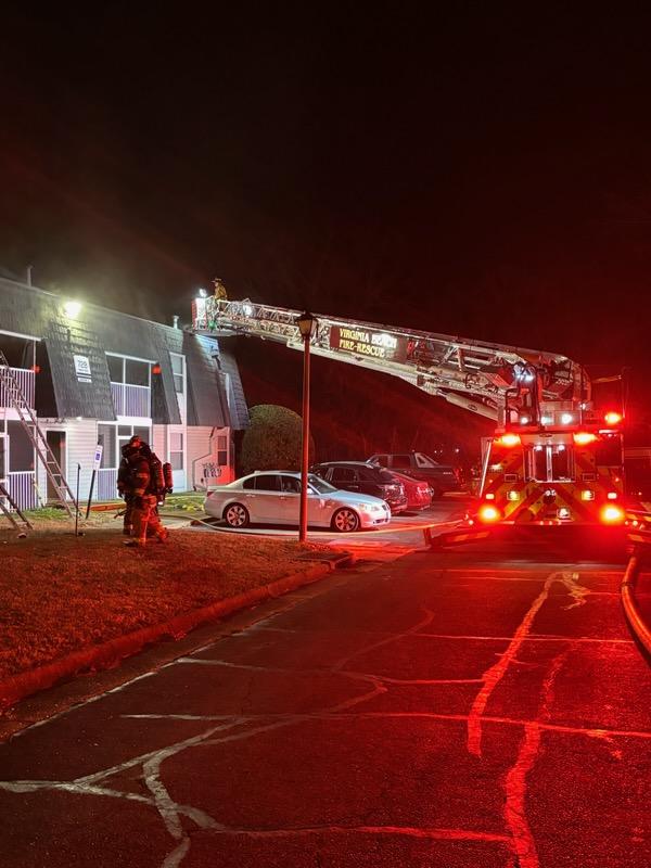 VB apartment fire damages 16 units; 4 adults, child & multiple animals rescued