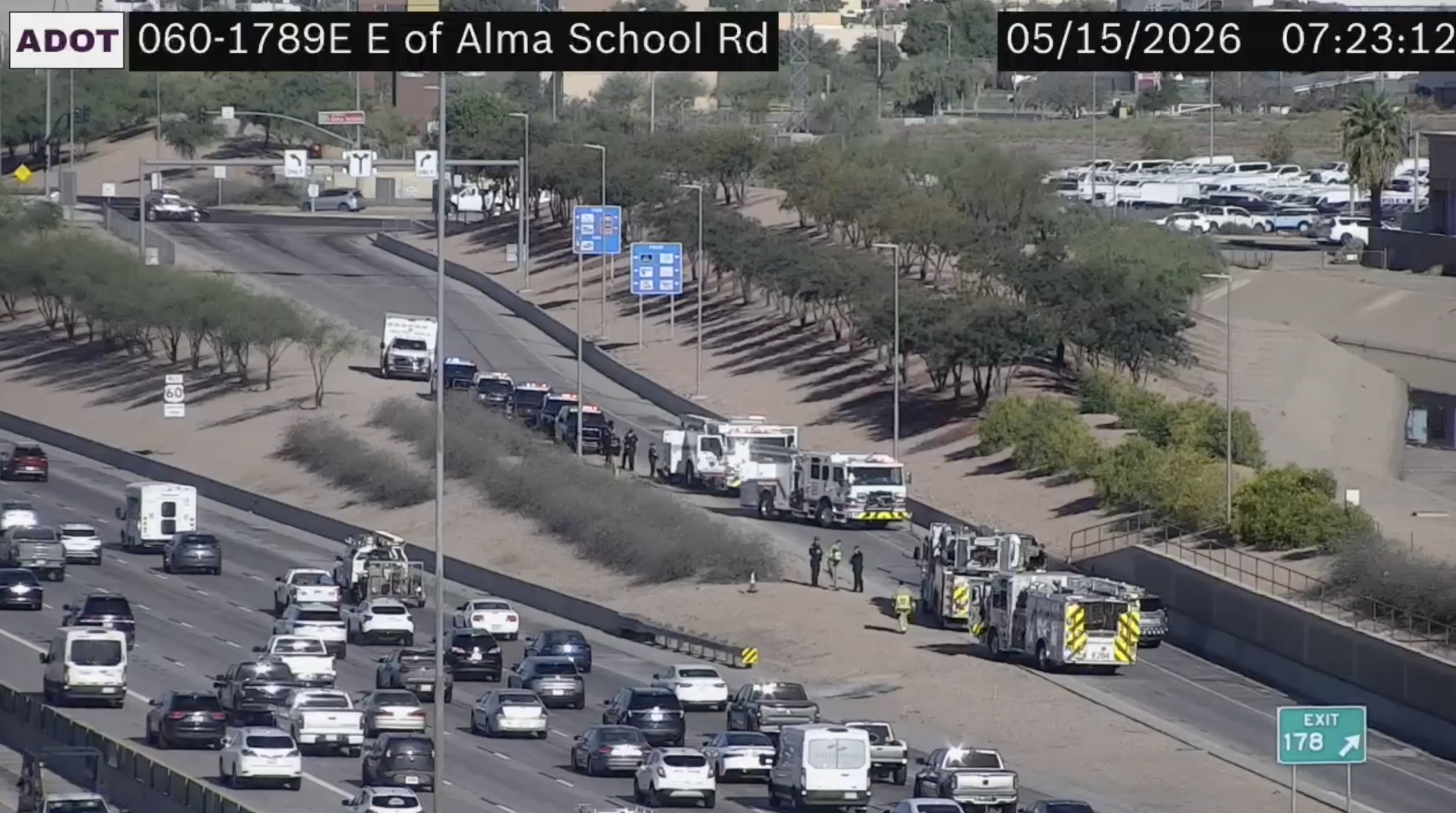 Alma School truck fire