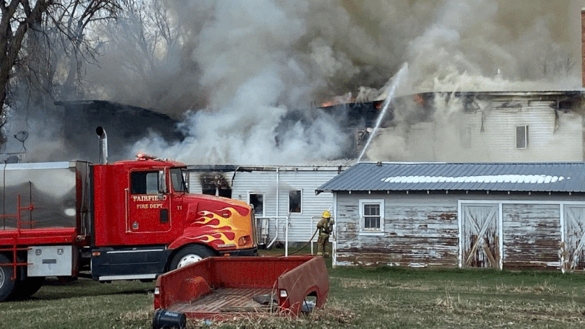 Fire in Choteau (April 20, 2021)