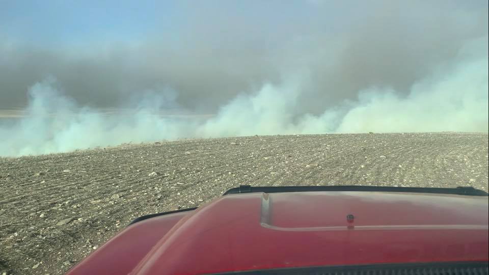 Field fire east of Great Falls on January 13, 2021