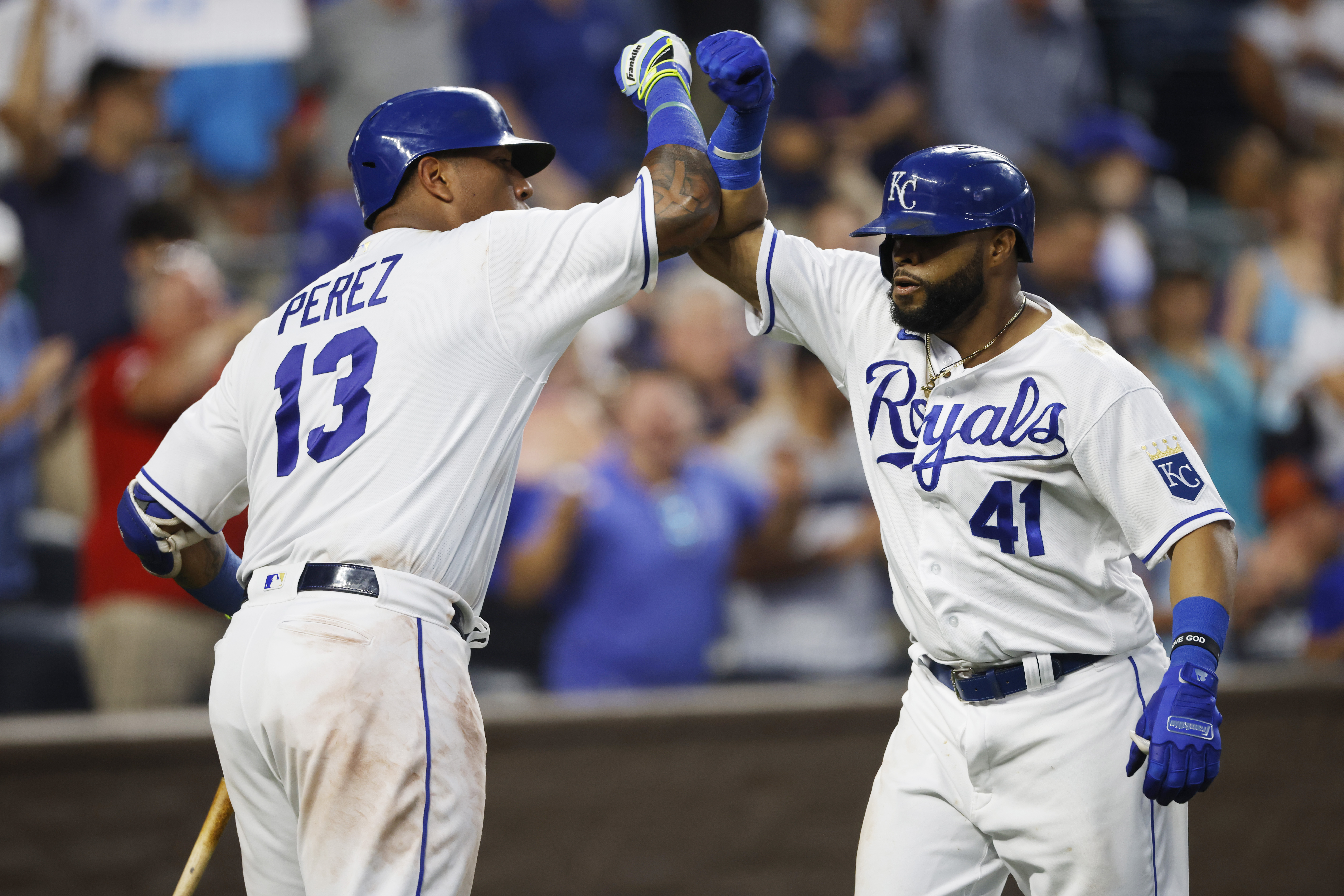 Salvador Perez Carlos Santana Tigers Royals Baseball