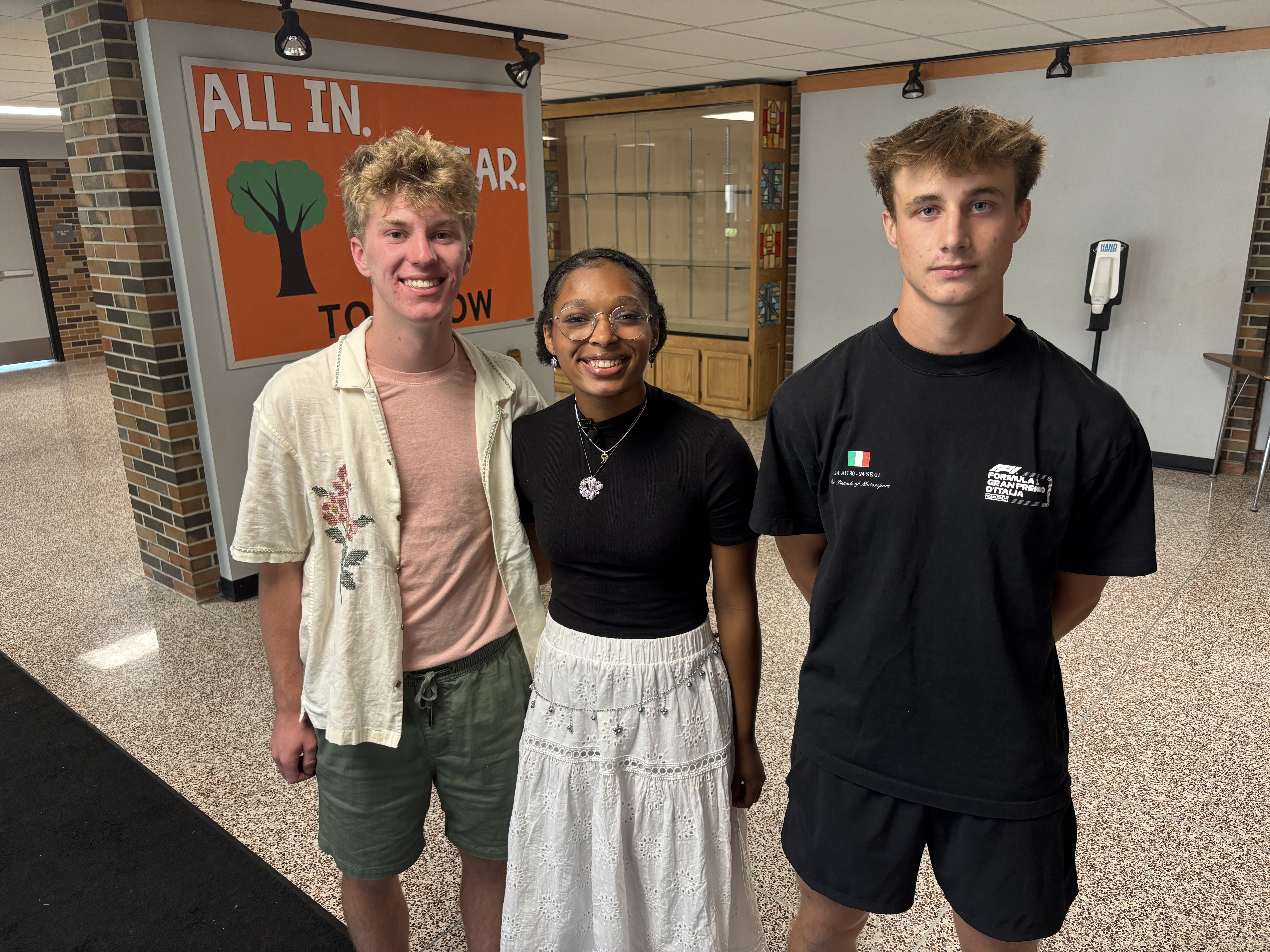 Noah Becker, Tatiyana Patrick and Vann Wied