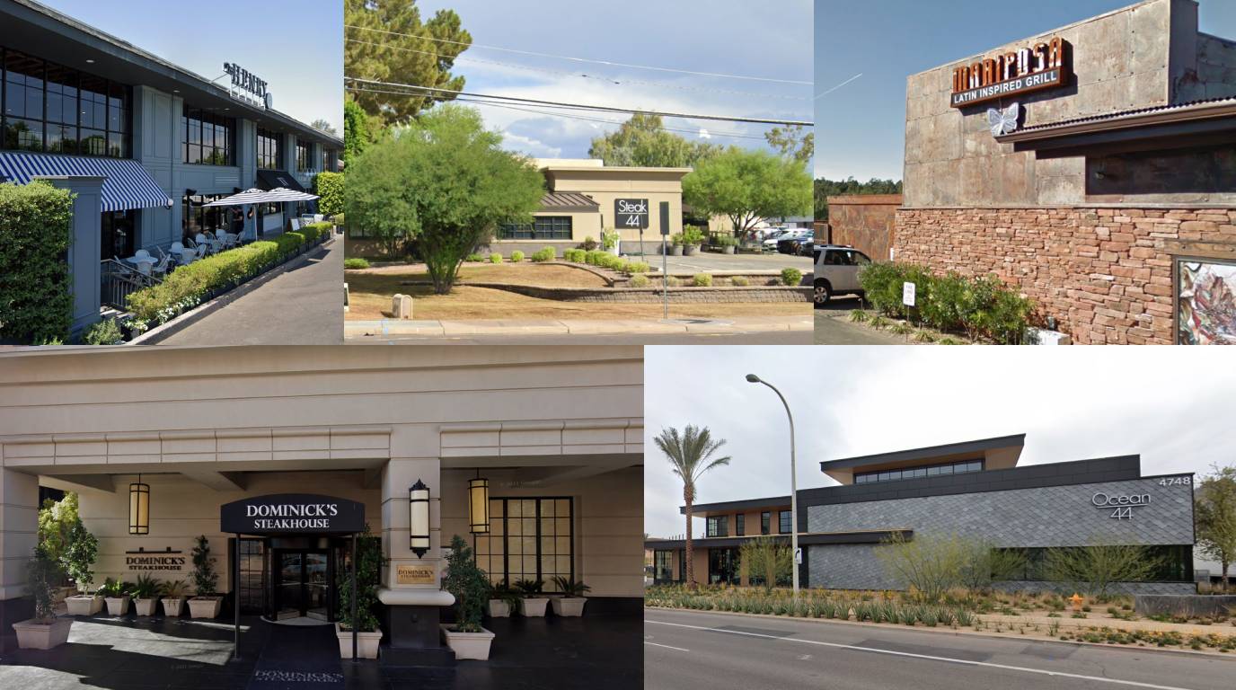 Dominick's Steakhouse, Ocean 44, Steak 44, The Henry, and Mariposa from Arizona made it to OpenTable's 'Top 100 Restaurants in America for 2022.’