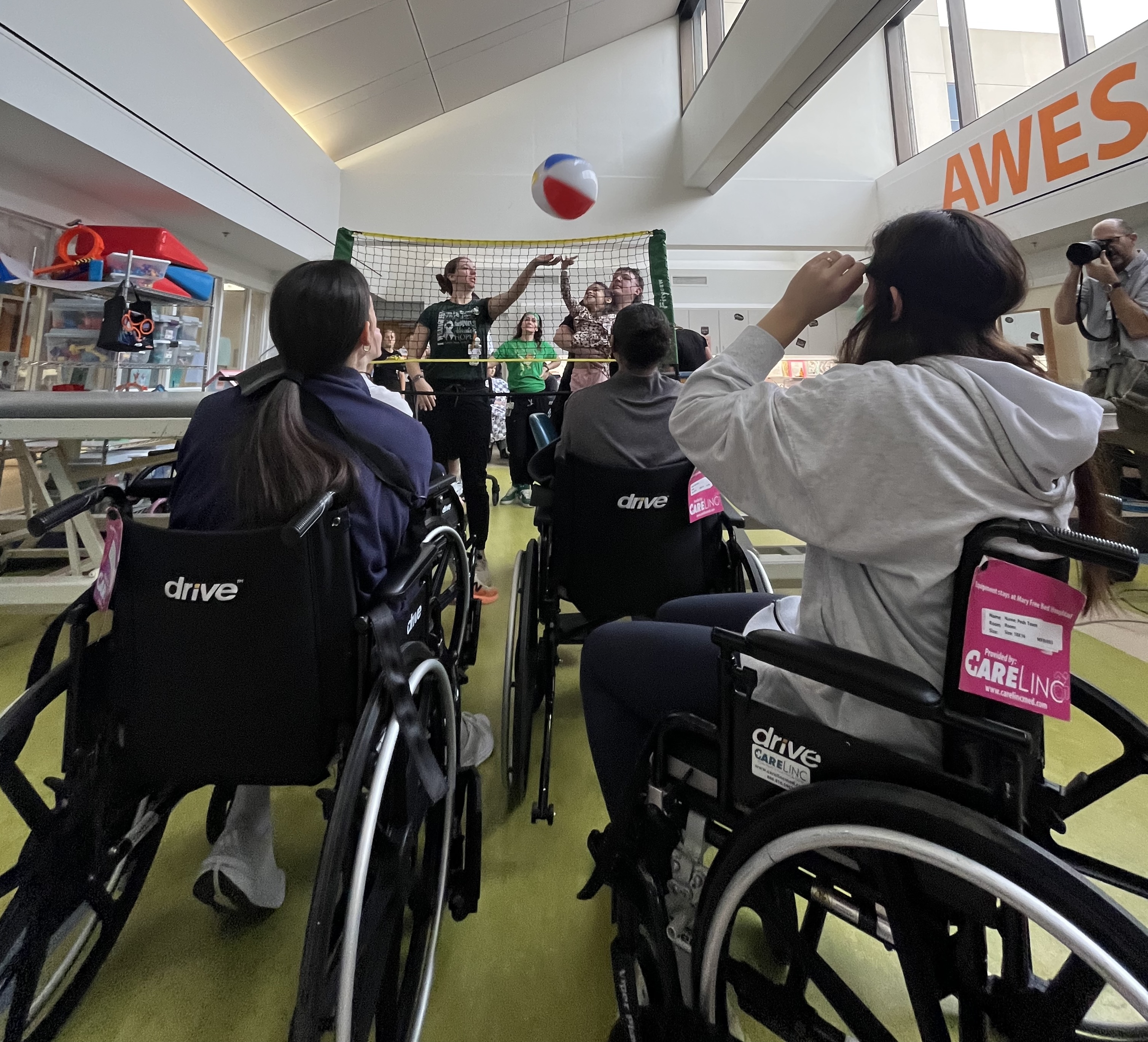 Grand Rapids Rise players at Mary Free Bed