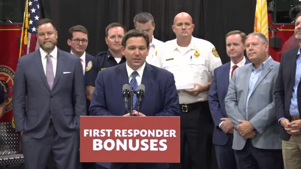 Florida Gov. Ron DeSantis speaks at a news conference in Jacksonville on Sept. 12, 2022.jpg