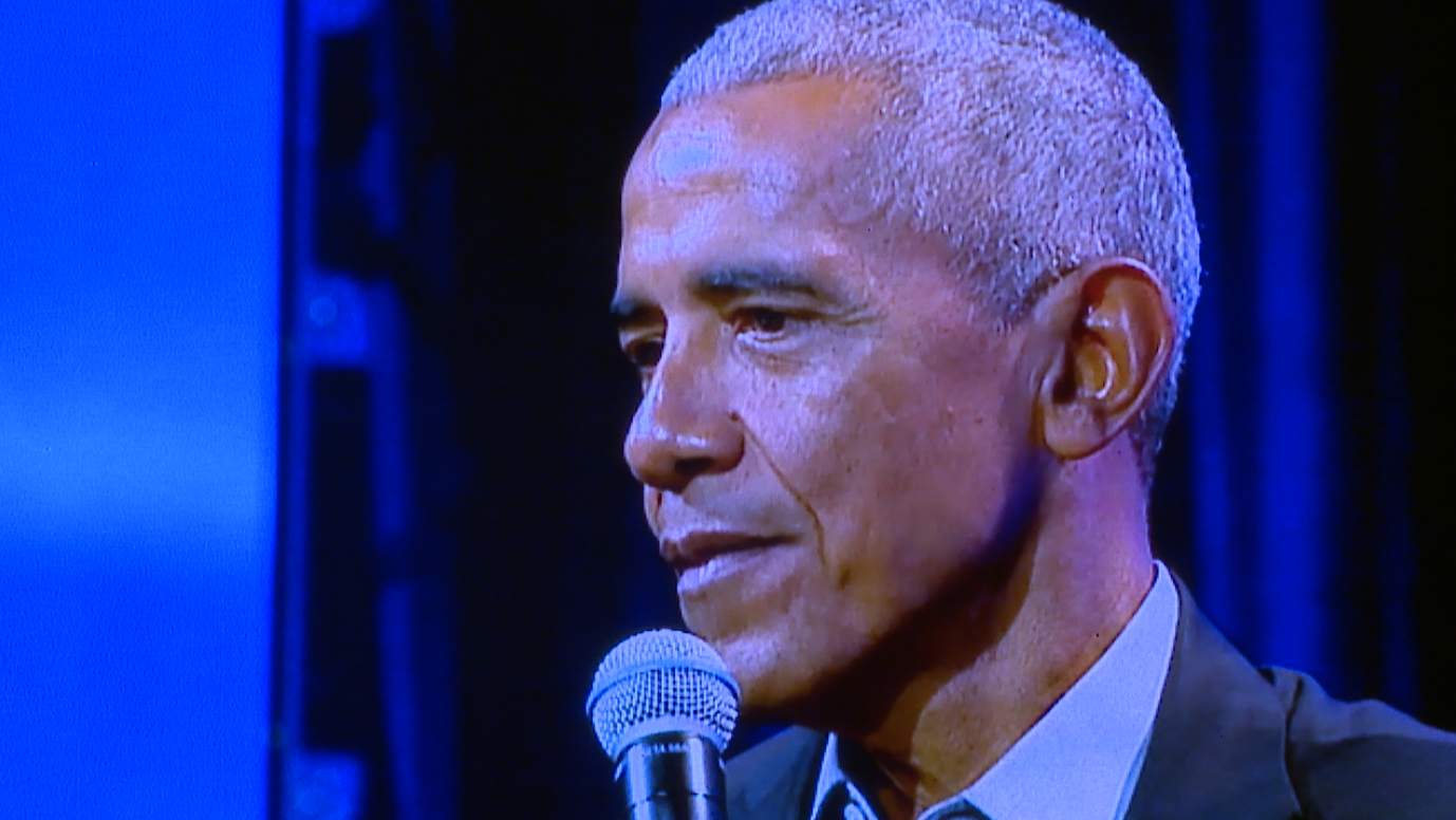 Former President Obama speaks at L'ATTITUDE conference downtown 