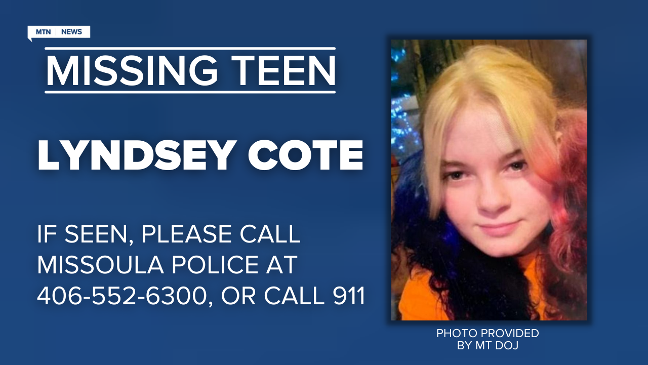 Missing/Endangered Person Advisory for 13-year old Lyndsey Cote of Missoula