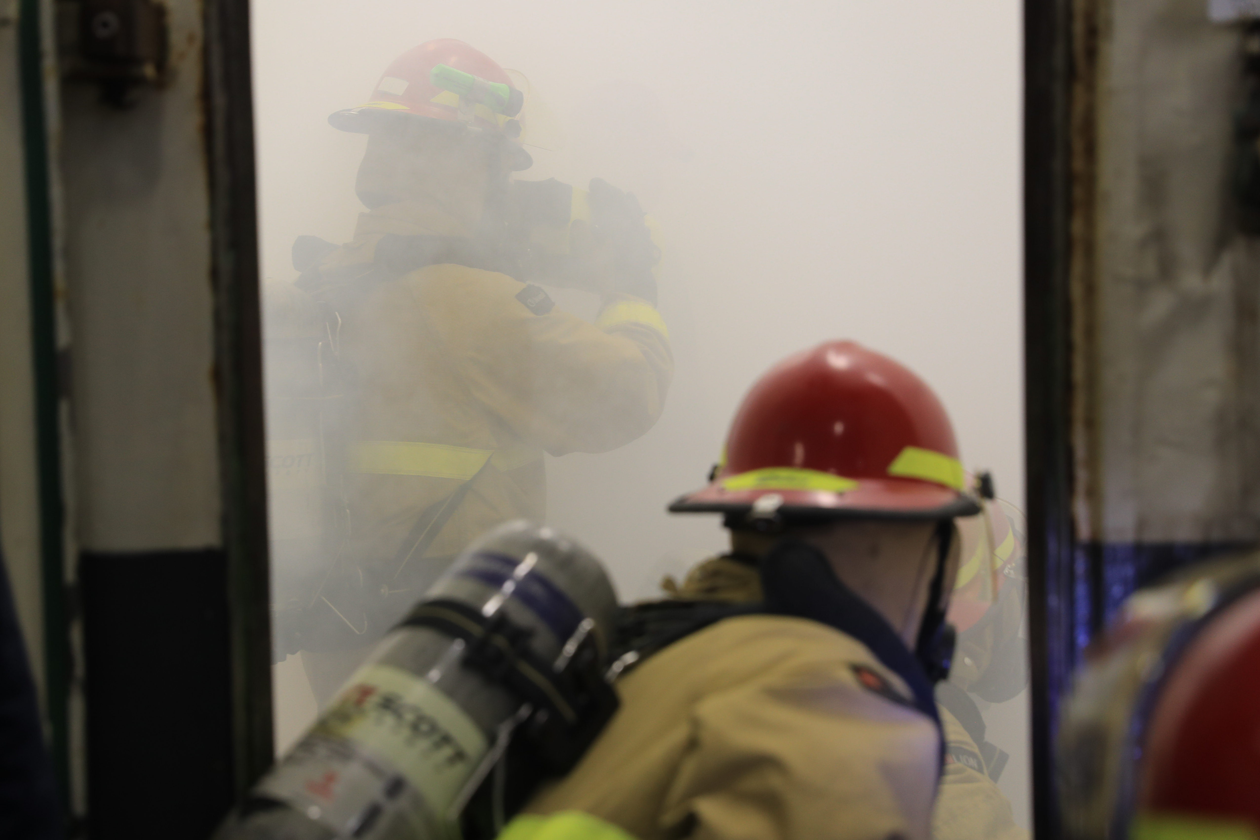 Dual Carrier Cross Deck firefighting drill