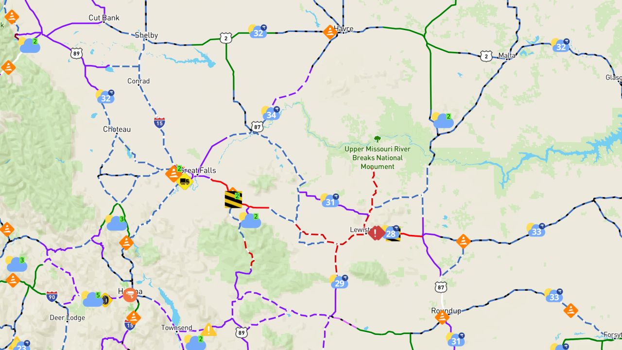 Montana road conditions + winter driving safety (April 19, 2023)