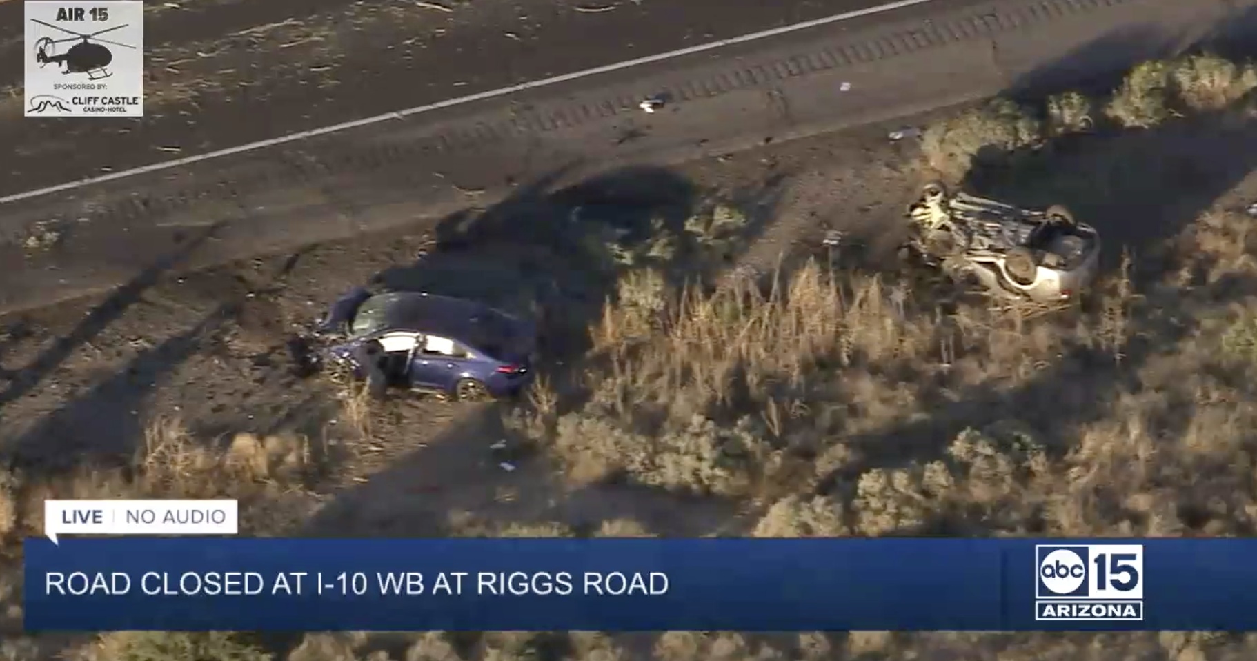 crash at I-10 and Riggs Road