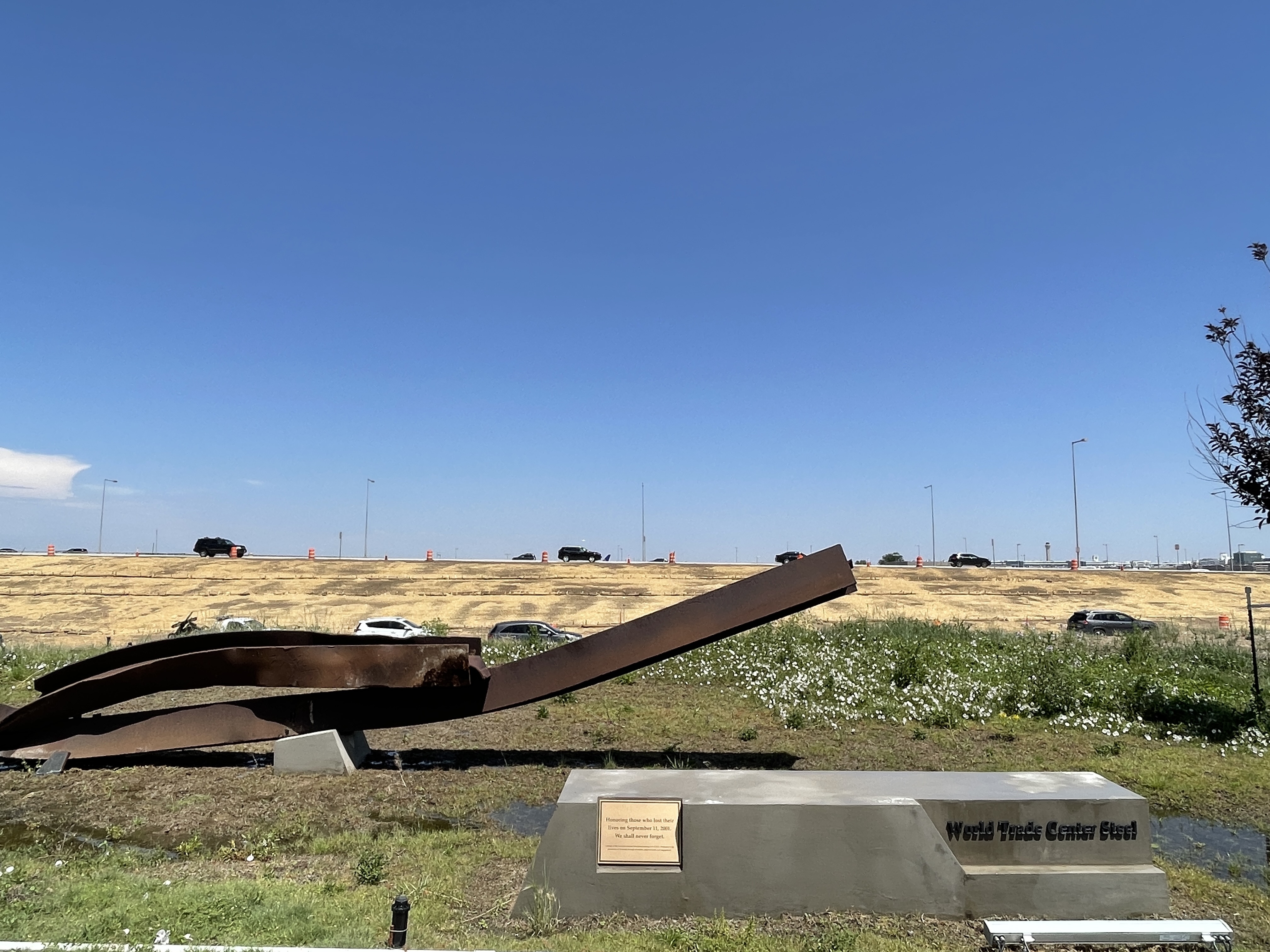 Steel from Twin Towers 911 Memorial at DFD Station 35.JPG